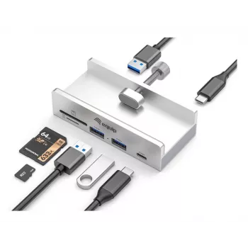 Equip 128968 USB centrmezgls 3.2 Gen 1 Type-A 5000 Mbit/s alumīnijs