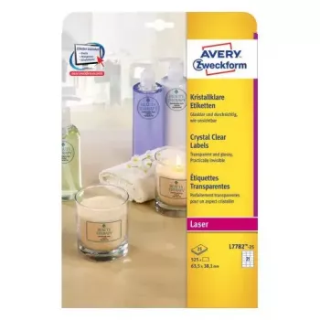 Pašlīmējošā etiķete Avery L7782-25 ar noapaļotiem stūriem