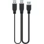 USB kabelis Goobay 3.0 0.3m USB 3.2 Gen 1 2x USB A Melns