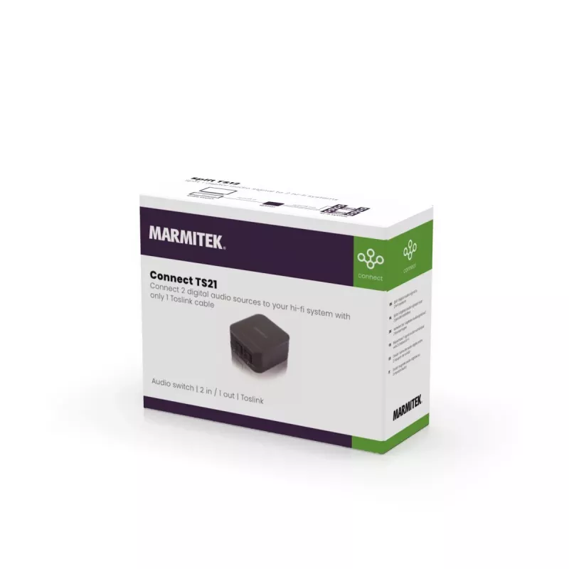 Marmitek Connect TS21 optiskais slēdzis – 2 ieejas / 1 izeja – Toslink