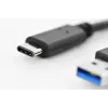 USB kabelis Digitus DK-300136-010-S USB 2.0 1 m USB C USB A Melns