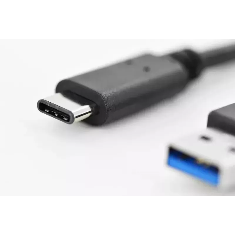 USB kabelis Digitus DK-300136-010-S USB 2.0 1 m USB C USB A Melns