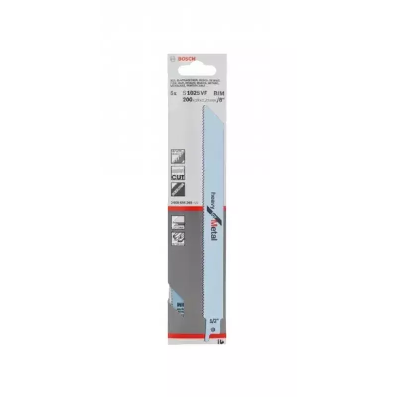Bosch 2 608 656 265 zāģa asmens metālam Sabre Bimetal 5 gab.