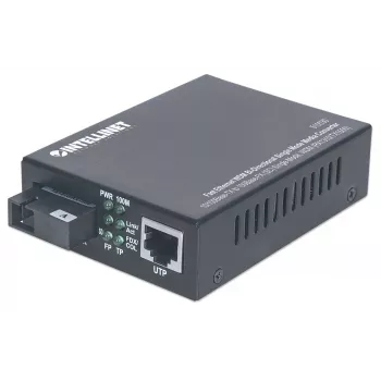 Intellinet Fast Ethernet WDM vienmodas mediju pārveidotājs, 10/100Base-Tx uz 100Base-Fx (SC), 20 km, WDM (Rx1310/Tx1550)