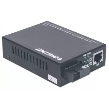 Intellinet Fast Ethernet WDM vienmodas mediju pārveidotājs, 10/100Base-Tx uz 100Base-Fx (SC), 20 km, WDM (Rx1310/Tx1550)
