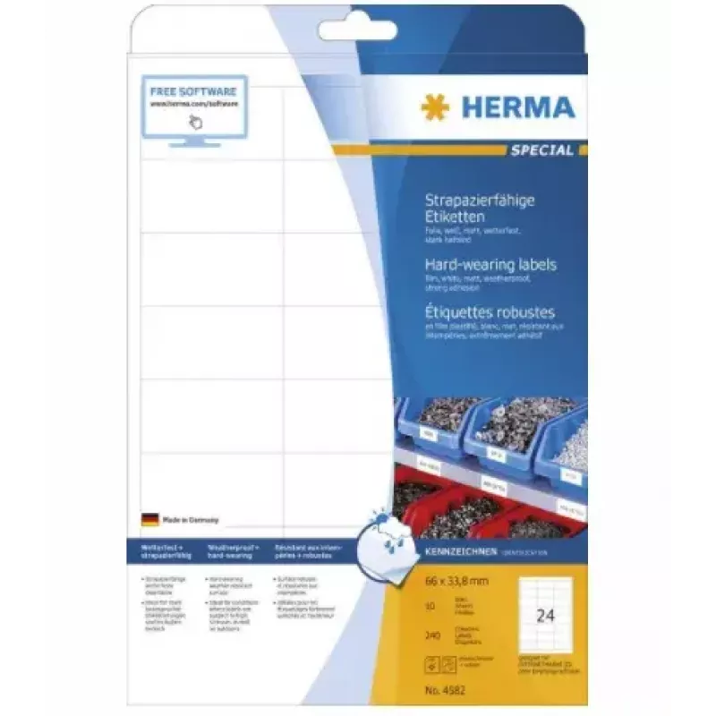 Pašlīmējošā printera etiķete HERMA 4582