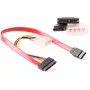 ACT Micro SATA (6+7) sievišķais - SATA (7) sievišķais + 5,25 collu (4 kontaktu) vīrišķais 0,30 m