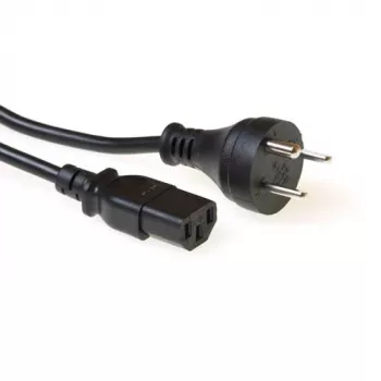 Strāvas vads ACT Powercord Dāņu spraudnis - C13 melns 2,5 m