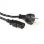 Strāvas vads ACT Powercord Dāņu spraudnis - C13 melns 2,5 m