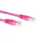 ACT Pink 0.5 m U/UTP CAT6A savienojuma kabelis ar RJ45 spraudņiem