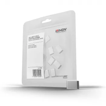 Lindy USB Type-C Port Blocker (Bez Atslēgas) - 10 Gab. Balts
