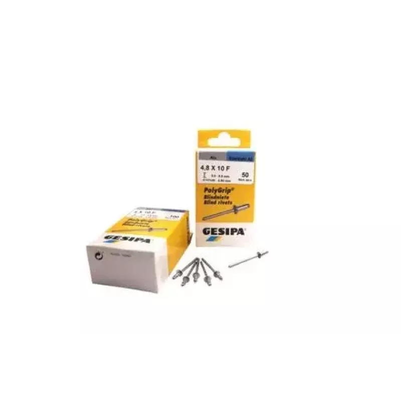 Aklā kniede GESIPA 1432060 Nerūsējošais tērauds Pelēka 6,5mm galva 3,2mm kāts 8mm garums