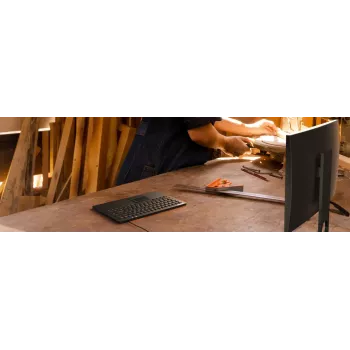 KeySonic KSK-5230 IN (UK) melna industriālā tastatūra ar skārienpaliktni USB QWERTY