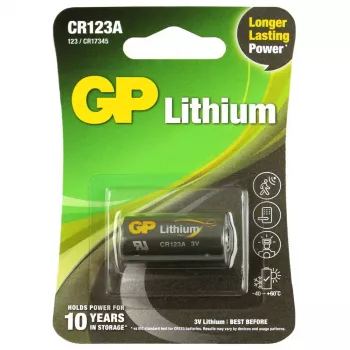 Litija baterija GP Batteries 070CR123AEC1, CR123A, vienreizēja
