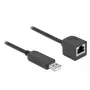 Savienojuma kabelis DeLOCK 64164 USB 2.0 Type-A uz RS-232 RJ45 1m melns