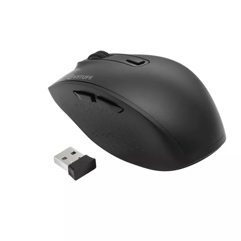 eSTUFF GLB214002 pele Office labā roka RF Bezvadu + Bluetooth IR LED 1800 DPI