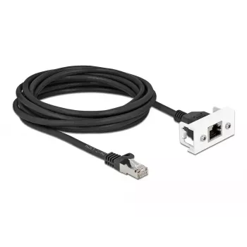 DeLOCK tīkla pagarinātājkabelis 5m Cat.6A S/FTP RJ45 Melns