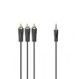 Hama 00205154 audio kabelis 1,5 m 3,5 mm 3 x RCA melns