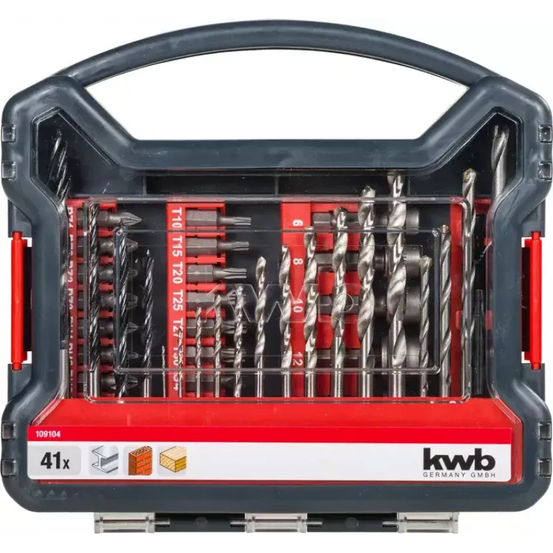 Screwdriver Bit Set KWB 109104 41 gab. Phillips Pozidriv Torx