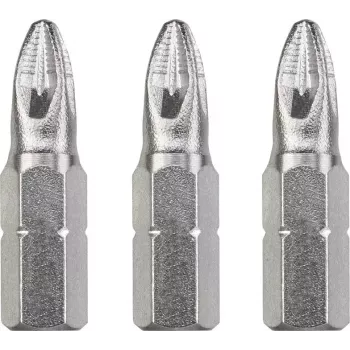 Skrūvgriežu uzgaļu komplekts KWB 121101 — 3 gab., Pozidriv PZ1, garums 25 mm, 1/4 collu kāts