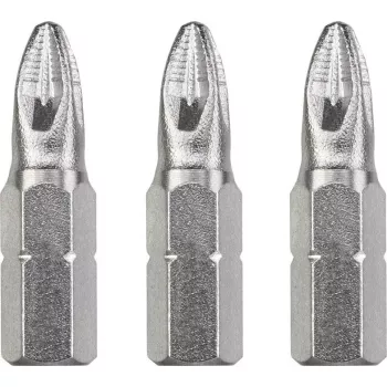 Skrūvgrieža uzgaļu komplekts KWB 121103 — 3 gab., Pozidriv PZ3, 25 mm garums, 1/4 collu (4 mm) kāts