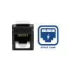 ACT Keystone Jack RJ45 CAT6 Neekranēts bezinstrumenta ar aizsargvāciņu, melns