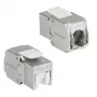ACT Keystone Jack RJ45 CAT6 Ekranēts Bezinstrumentu ar Aizvaru Sudrabbalts