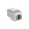 ACT Keystone Jack RJ45 CAT6 Ekranēts Bezinstrumentu ar Aizvaru Sudrabbalts
