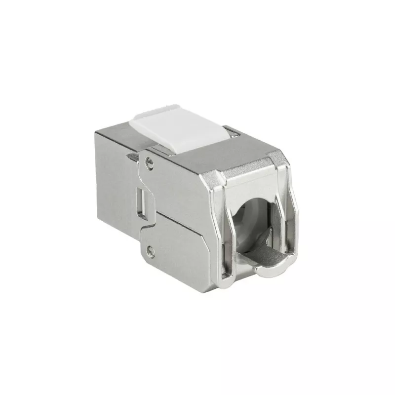 ACT Keystone Jack RJ45 CAT6 Ekranēts Bezinstrumentu ar Aizvaru Sudrabbalts