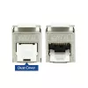 ACT Keystone Jack RJ45 CAT6 Ekranēts Bezinstrumentu ar Aizvaru Sudrabbalts