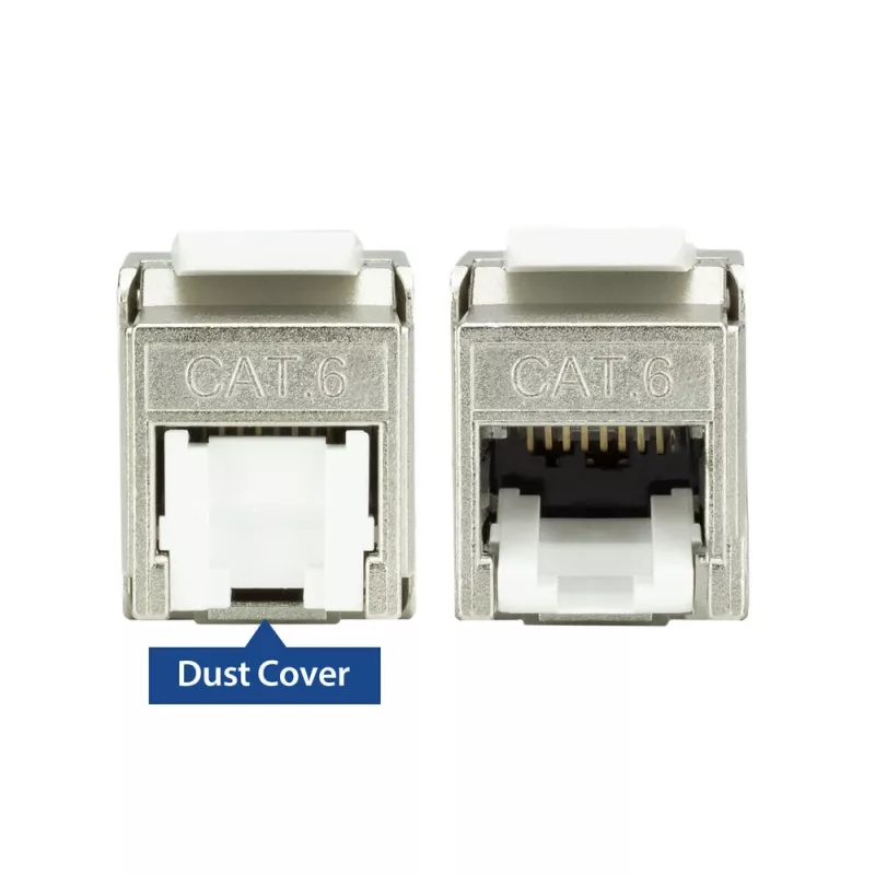 ACT Keystone Jack RJ45 CAT6 Ekranēts Bezinstrumentu ar Aizvaru Sudrabbalts