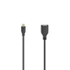 Hama Flexi-Slim USB kabelis USB 2.0 0.15 m Micro-USB A USB A Melns