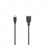 Hama Flexi-Slim USB kabelis USB 2.0 0.15 m USB C USB A Melns