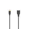 Hama Flexi-Slim USB kabelis USB 2.0 0.15 m USB C USB A Melns