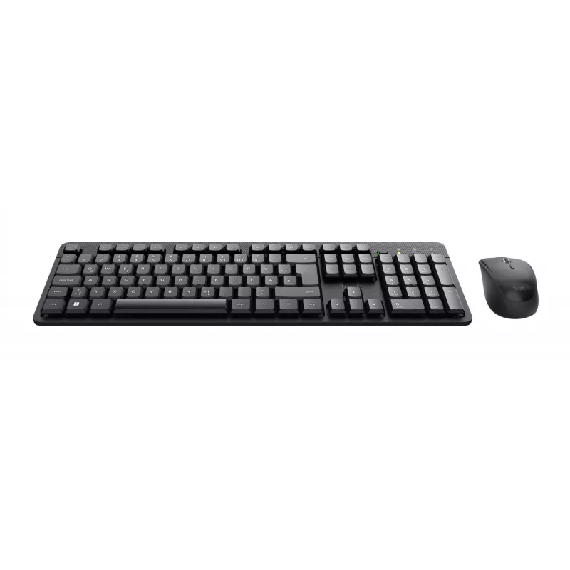 Trust TKM-360 bezvadu tastatūra un pele komplektā, RF, QWERTZ, melna