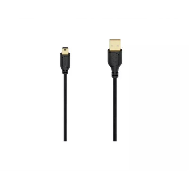 Hama 00074262 USB 2.0 kabelis 0,75 m USB A — Mini-USB B Melns