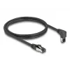 Tīkla kabelis DeLOCK RJ45 Cat.8.1 90° uz augšu leņķveida 10m Melns