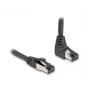 Tīkla kabelis DeLOCK RJ45 Cat.8.1 90° uz augšu leņķveida 10m Melns