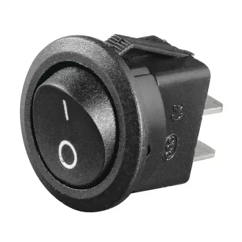 Hama 00185819 automašīnas slēdzis, melns, apaļš, 12 V, 10 A