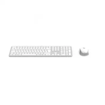 Hama WKM-550 bezvadu tastatūras un peles komplekts RF + Bluetooth, QWERTZ, pelēks/balts