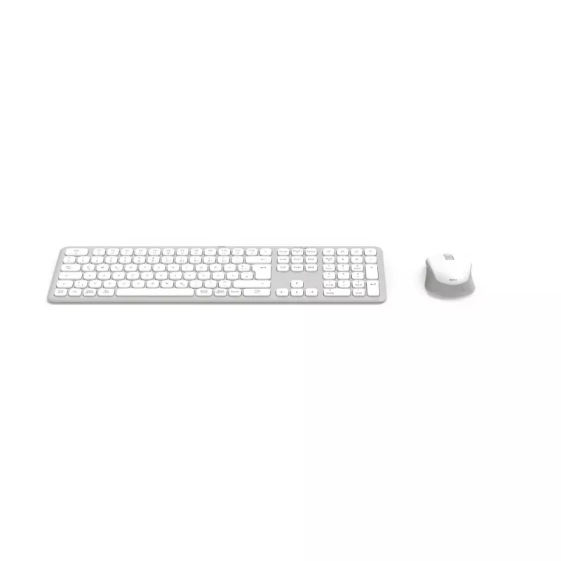 Hama WKM-550 bezvadu tastatūras un peles komplekts RF + Bluetooth, QWERTZ, pelēks/balts