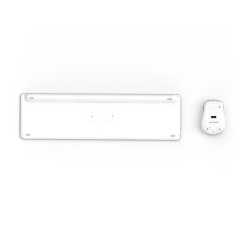 Hama WKM-550 bezvadu tastatūras un peles komplekts RF + Bluetooth, QWERTZ, pelēks/balts