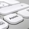 Hama WKM-550 bezvadu tastatūras un peles komplekts RF + Bluetooth, QWERTZ, pelēks/balts