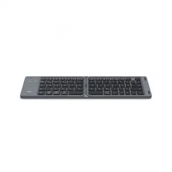 Hama Travel 450 salokāmā Bluetooth tastatūra QWERTZ vācu, melna, tumši pelēka