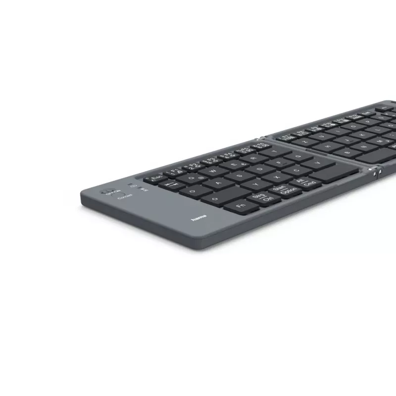 Hama Travel 450 salokāmā Bluetooth tastatūra QWERTZ vācu, melna, tumši pelēka
