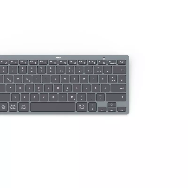 Hama Travel 400 QWERTZ Vācu Bluetooth Melns, Tumši Pelēks