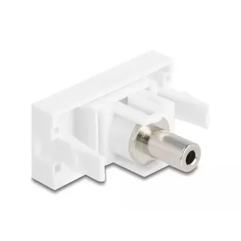 DeLOCK 90848 sienas kontaktligzda 2 x 3,5 mm vīrišķā, balta