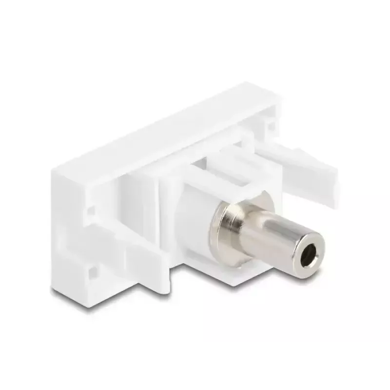 DeLOCK 90848 sienas kontaktligzda 2 x 3,5 mm vīrišķā, balta