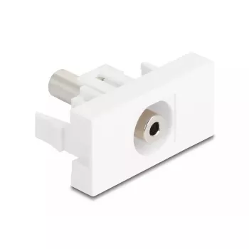 DeLOCK 90848 sienas kontaktligzda 2 x 3,5 mm vīrišķā, balta