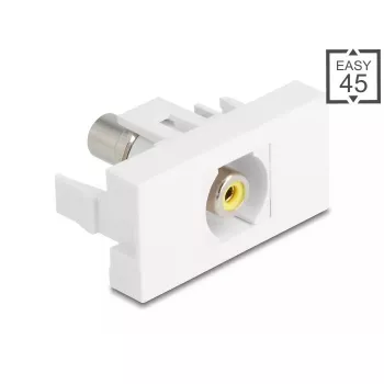 DeLOCK 90856 Keystone modulis RCA balts 22.5mm x 45mm x 33mm